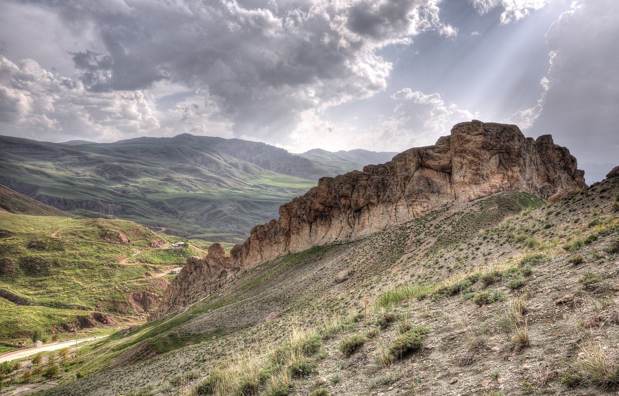 Mountain rock steppe in Ishak Pasha environs